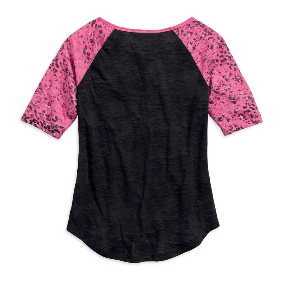 NWT Harley-Davidson Burnout Leopard Accent Tee plus size 2X breast cancer - Picture 2 of 9